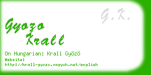 gyozo krall business card