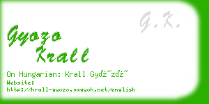 gyozo krall business card